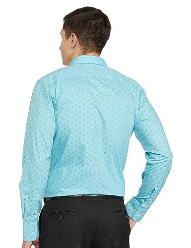 Image of Park Avenue Men's Pure Cotton Print Pattern Slim Fit Cut Away Collar Full Sleeve Casual Shirt