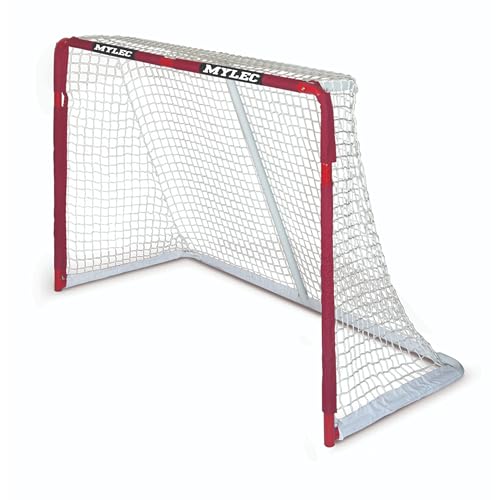 Mylec Official Regulation Sized Steel Goal for Indoor + Outdoor - 6 x 4 Feet - 36 Pounds - Light + Portable
