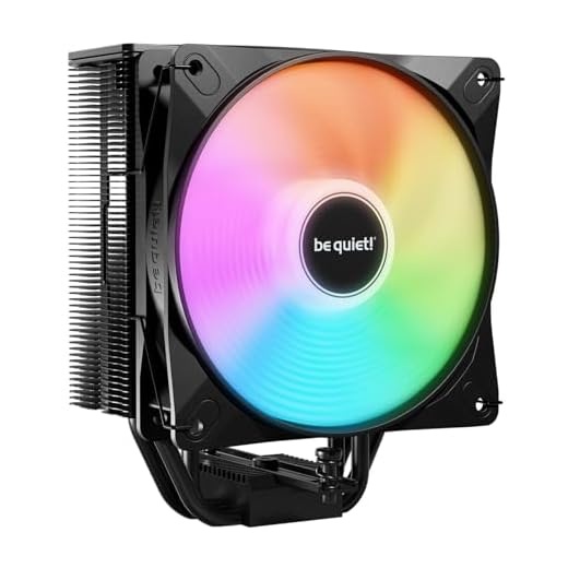be quiet! Pure Rock 3 LX Luftkühler, sehr hohe Kühlleistung, 4 Hochleistungs-Heatpipes mit HDT-Technologie, Light Wings LX 120mm PWM- Lüfter, ARGB-Beleuchtung, vorinstallierte Montagebrücke