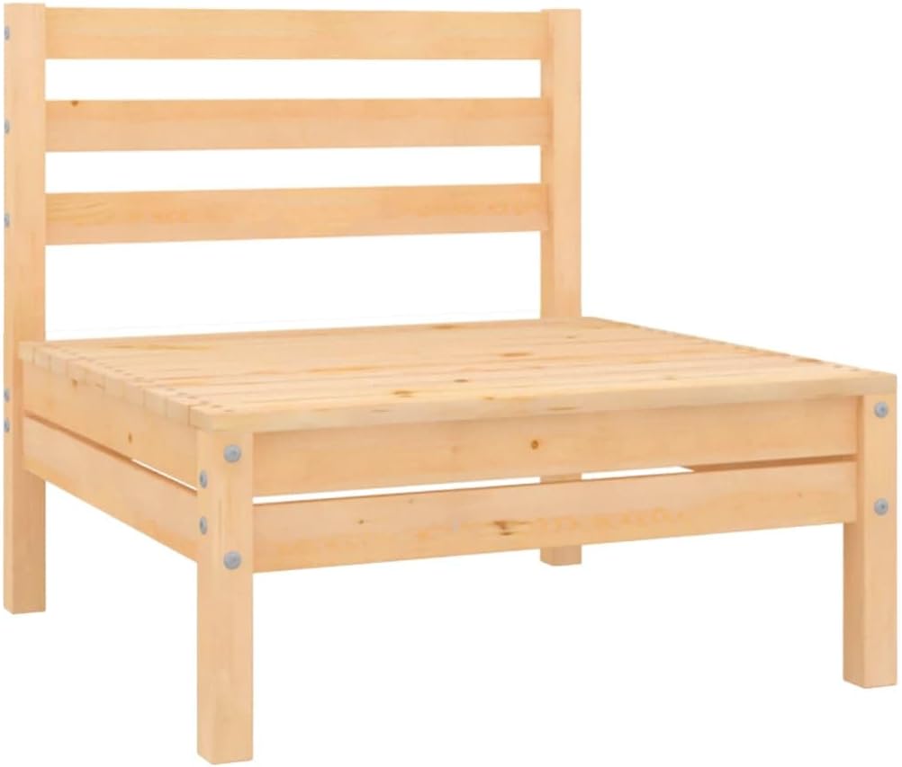 Patio Middle Sofas 2 pcs Solid Wood Pine, Conversation Sets