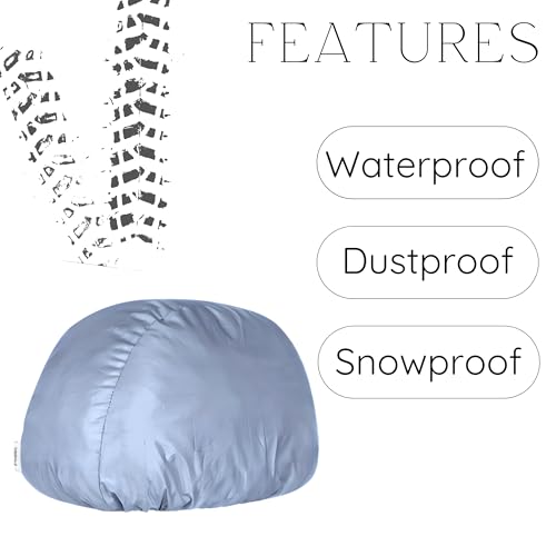 Image of Polyester Helmet Cover - Protects from Dust, Rain, Scratches Dustproof Waterproof Lightweight and Durable Secure Universal Size Storage Bag for Motorcycles Helmets (Pack of 2)