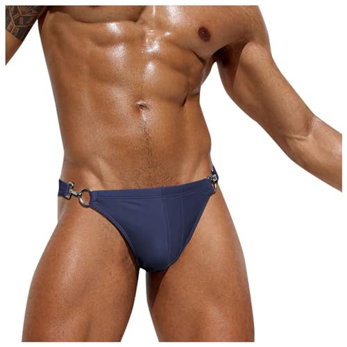 Short de bain homme grande taille en lin léger avec slip intégré