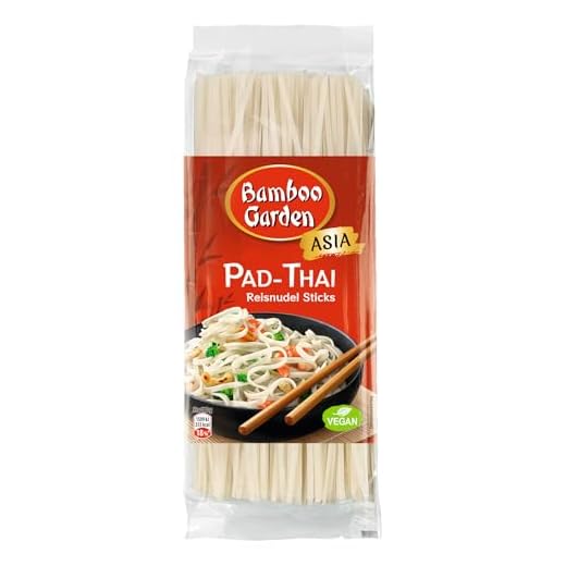 Bamboo Garden - Pad-Thai Reisnudel Sticks | Für traditionelle Nudelgerichte wie Pad-Thai | Vegan | 300 g im Beutel