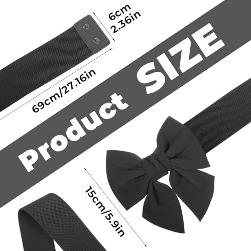 Bow Belt Bowknot Sash Belt Elastic Stretchy Waist Belt 'Wide Vintage Cinch Belt for Dress Jeans Bridal Wedding Prom2