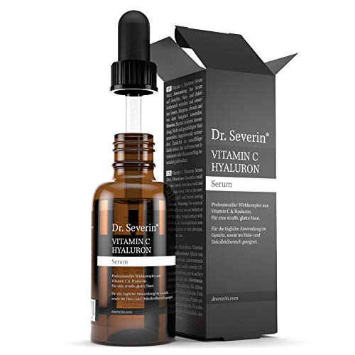 Dr. Severin 50ml ultra serum: dr. severin® vitamin c hyaluron serum hochkonzentriert i hyaluronsäure-serum mit vitamin c i anti-falten booster mit hochmolekularer hyaluronsäure i vor dem ausgehen anwenden