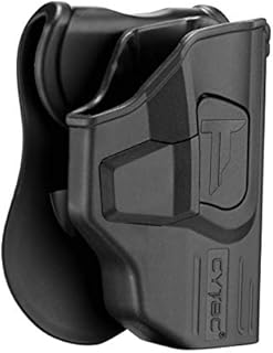CYTAC OWB Holster for Glock 43 43X - Index Finger Released | Adjustable Cant | Autolock | Outside Waist Band Carry | Silicone Pad Paddle | Matte Finish -Right Handed