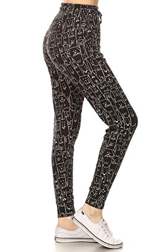 Image of Leggings Depot Premium Jogger Women's Popular Print High Waist Track Pants(S-XL)