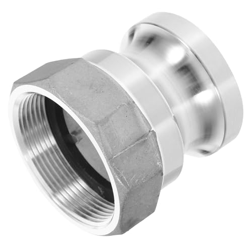 minkissy 2-inch Camlock Hose Fitting Female Thread X Male Thread Stainless Steel Quick Connect Coupling for Industrial Plumbing with 57mm Inner Diameter