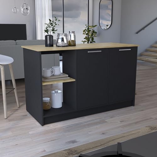 AFANLAX 59" Modern Storage Cabinet, Dining Cabinet with Double Door