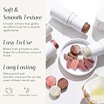 KIMUSE Face Trio de bâtons, crème blush & En avant-plan & Contour Stick pour Sculpter les Cheeks, Trio de Contour à Crème Longue pour maquillage visage, avec Brosse (Coral Glow-Brush)