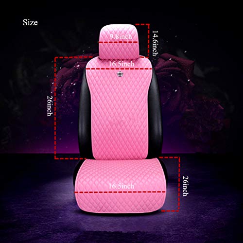 Red Rain Universal Seat Covers For Cars Leather Seat Cover Pink 2/3 Covered 11Pcs Fit Car/Auto/Truck/Suv (A-Light Pink) #TOP4
