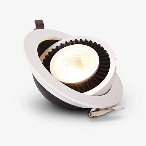 Downlight led encastré 5W orientable alu spot de plafond rond blanc chaud pour éclairage intérieur