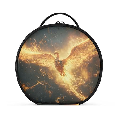 Takiito Phoenix Travel Makeup Case Portable Makeup Box Artist Cosmetic Case Organizer With Adjustable Dividers