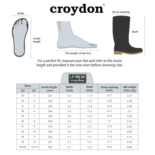 Croydon Stained Tall Work Rubber Rain Boots Waterproof For Gardering thumb #5