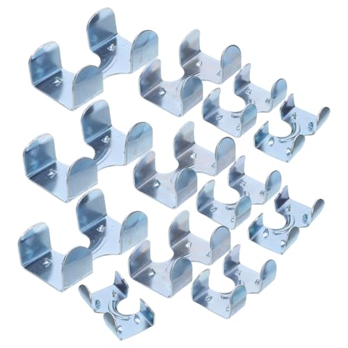 CLISPEED Morsetti per Funi in Metallo ad Alta Resistenza 16 Pezzi, Morsetti Doppia Fune per Cavi da 8-16 MM, Accessori per Sollevamento e Legatura, Clip Fermacavi per Uso Industriale e