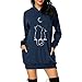 Alueeu Valentinstag Kleid Damen Vintage Langarm Sexy Partykleid Elegant Valentinstag Kostüm Cartoon Drucken Oberteil Langarmshirt Lässig Sweatshirt Frühling Herbst Winter Shirts Festliche Geschenk