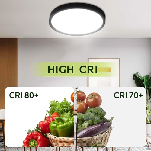 Image of hykolity 9 Inch Selectable CCT LED Round Flat Panel Light,18W,1800LM,3CCT
