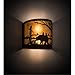 Meyda Tiffany 200325 Animals/Insects Two Light Wall Sconce from Bear at Lake Collection in Rust Finish