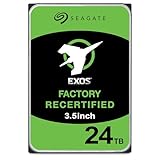 Seagate シーゲイト 24TB ST24000NM001C Exos SATA HDD 6Gb/s 7200RPM 3.5インチ NAS データセンター エンタープライズ 内蔵ハードディスク (整備済み品)