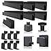 J Channel Cable Raceway System, 100" Total, Cable Management Solution for Desk, Office, Kitchen or Workshop, Includes Couplers to Cover Gaps and Solution for Power Blocks and Outlet Strips