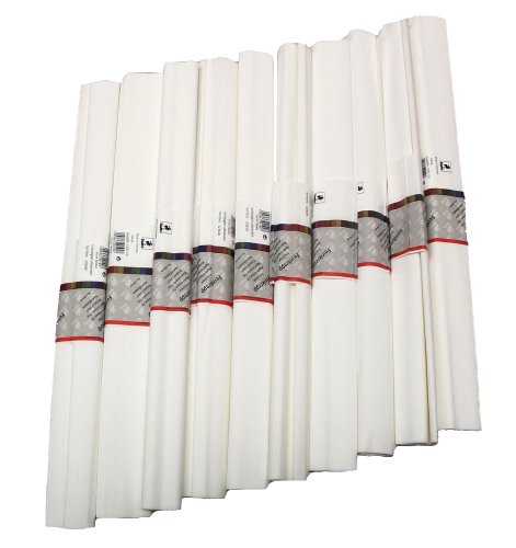 Krepp Papier 50 x 250 cm, verschiedene Farben(weiß), 1 Stueck(10 Rolle)