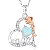 FANCIME Mom Birthstone Necklace for Women Opal...
