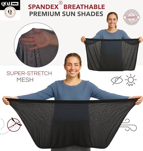 XL/Car Window Sun Shades for SUVs, Windows up to 44?x 24?. Mesh Shade Socks (shadesox) for Baby.