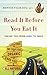 Read It Before You Eat It: Taking You From Label To Table
