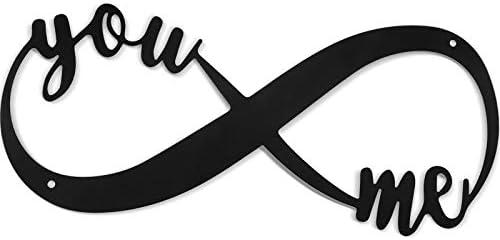 Furge You and Me Infinity Metal Wall Art Infinity Metal Wall Art Anniversary Wedding Couples Metal Wall Art Laser Cut 14 Inch Wall Decor for Living Room Bedroom, Indoor Outdoor Use (Black) Furge You and Me Infinity Metal Wall Art Infinity Metal Wall Art Anniversary Wedding Couples Metal Wall Art Laser Cut 14 Inch Wall Decor for Living Room Bedroom, Indoor Outdoor Use (Black)