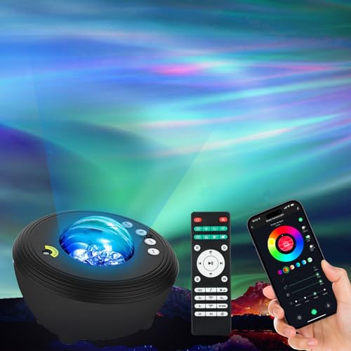 Image of YunLone Star Projector Galaxy Light Projector with 33 Lights, Bluetooth 5.0 Speaker, Sound Machine Night Light, Smart WiFi Aurora Projector with IR Remote, Timer for Kid Adult Bedroom/Ceiling/Party