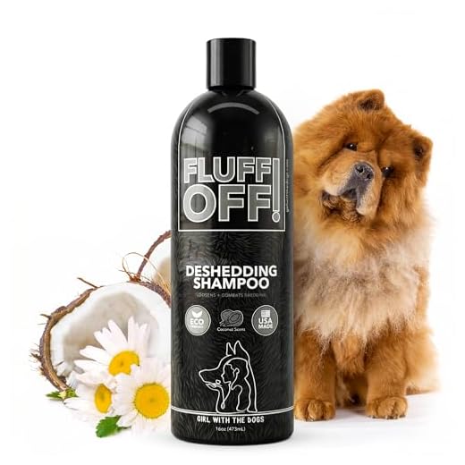 Fluff Off! by Girl with The Dogs Natural Deshedding Dog & Cat Shampoo 8Wks+