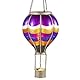 TERESA’S COLLECTIONS Heißluftballon Solarlaterne für außen,45cm Orange Violett Luftballon Solarlampe Aufhängen,Gartendeko für draußen,dekorativer solarleuchten,Flammeneffekt,für Halloweendeko