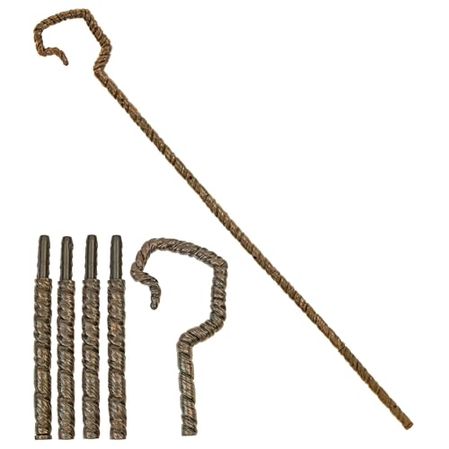 W WIDMANN MILANO Party Fashion - Schäferstock, 146 cm, faltbar, Spazierstock, Hirte, Accessoire Karneval Kostüm