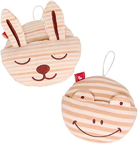 犬 猫用おもちゃ ネムネムスリッパ【0.フェアオーガニックスリッパ:ウサギ、カエルの計2点セット】(4137)肌に優しい生地を使用した可愛いおもちゃ 咥えるとピーピー音が鳴ります ペット用品専門メーカーポンポリース