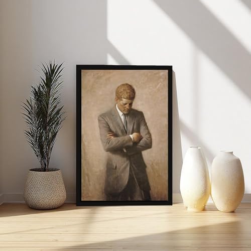 Portrait de JFK impression sur toile déco de bureau 30x45 cm - 6