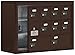 Salsbury Industries 19138-10ZSC Cell Phone-Access Panel-3 Unit Surface Mounted-Resettable Combo Locks with 8-Inch Diameter Compartments, Bronze