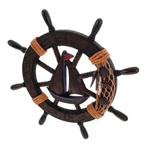 Fêtes nautiques réussies avec cette roue de pirate en bois Jojofuny