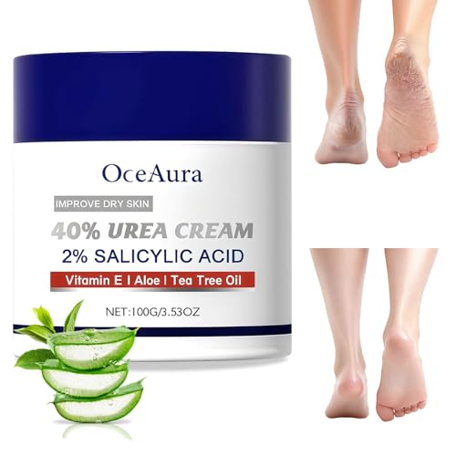 100g Crema Hidratante para Pies, Crema para pies secos y ásperos, Cuidado de los Pie, Nutre y repara los talones, Rápida absorción, Mejora los pies secos y áspero