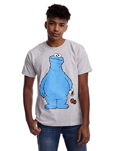Barrio Sesamo Cookie Monster - Cookie Thief Hombre Camiseta Gris/Melé L Cover