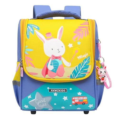 Feizikaw Mochila Pequeña Hombre Mochila para niños y niñas con dibujos de animales, bonita para bebés, mochilas escolares niños pequeños (Yellow, 30CM)