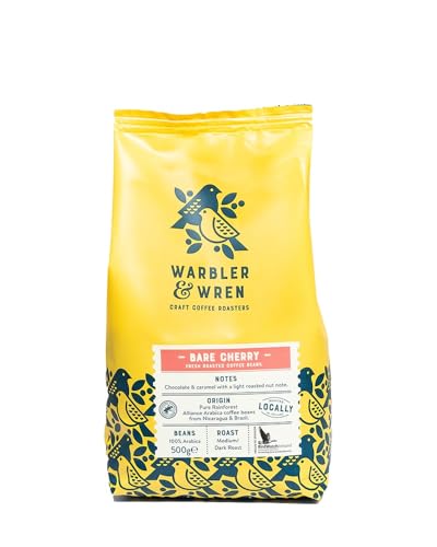 Warbler & Wren Coffee Beans, 500g - Medium-Dark Roast, 100% Arabica