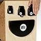 Meinl Percussion Cajon Jingle Castanet - Castagnetten für Cajon mit Schellen - Cajon Add-on/Cajon Zubehör - Federmechanismus - Stahl-Schellen, Siam-Eiche, Schwarz (WJC1-M)