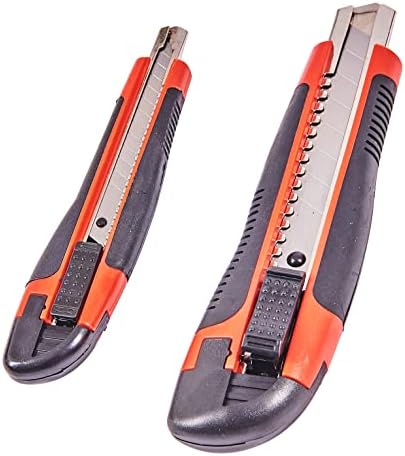 Amtech S0150 2pc Snap-Off Blade Disposable Retractable Knife Set, Craft Knives