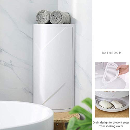 Étagère d'angle rotative étanche Nizer pour optimiser une petite salle de bain - 6