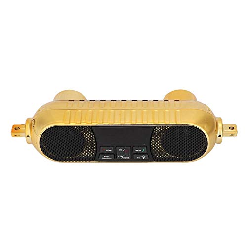 EVTSCAN Bluetooth motorfiets audioversterker Stereo luidsprekersysteem MP3 LED-display 12V Golden - Image 8