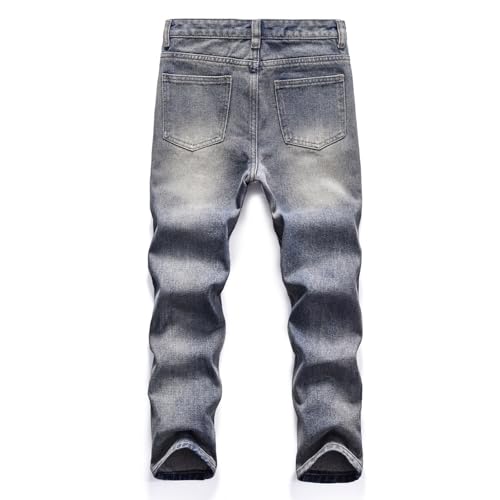 Boys Stretch Skinny Ripped Jeans Fashionable Distressed Performance Pants for Active Kids Everyday Casual Wear2