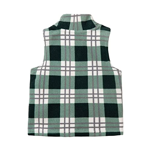 Image of Mud Kingdom Boys Girls Polar Fleece Vest Jacket Ligntweight Plain Vest Full Zipper Sleeveless