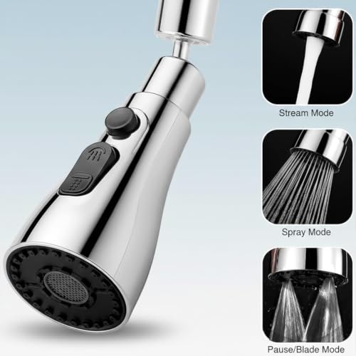 Image of EVANEX Kitchen Faucet 304 Grade Stainless Steel Pull Down Kitchen Faucet 360 Degree Rotating Tap for Sink Water Saving Aerated Flow Deck Mounted Kitchen Sink Faucet