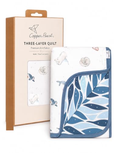 Image of Copper Pearl Jumbo 3-Layer Baby Blanket: Soft Baby Quilts for Boys and Girls | Breathable, Cozy, Toddler Blanket | Baby Quilt for Newborns | 46x46 Premium Polyester /Rayon | Arctic Wonder