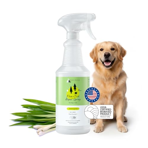 kin+kind Plant Based Flea and Tick Spray for Dogs and